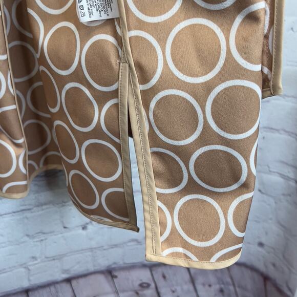 DENNIS by Dennis Basso Tan Jacket L Full Zip Rain Coat Detachable Hood Lined - Picture 11 of 13